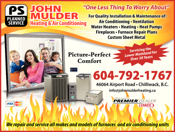 John Mulder Heating & Air Conditioning Chilliwack, BC Fraser Valley Local